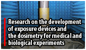 Research on the development of exposure devices for medical and biological experiments, and on the dosimetry of human-body exposure to radio waves