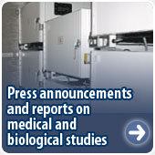 Press announcements and reports on medical and biological studies